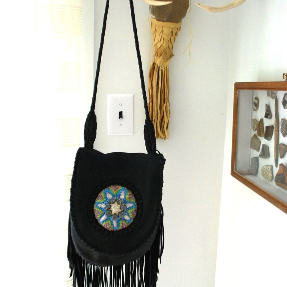 Vintage Soft & Subtle Custom Made Black Leather H… - image 2